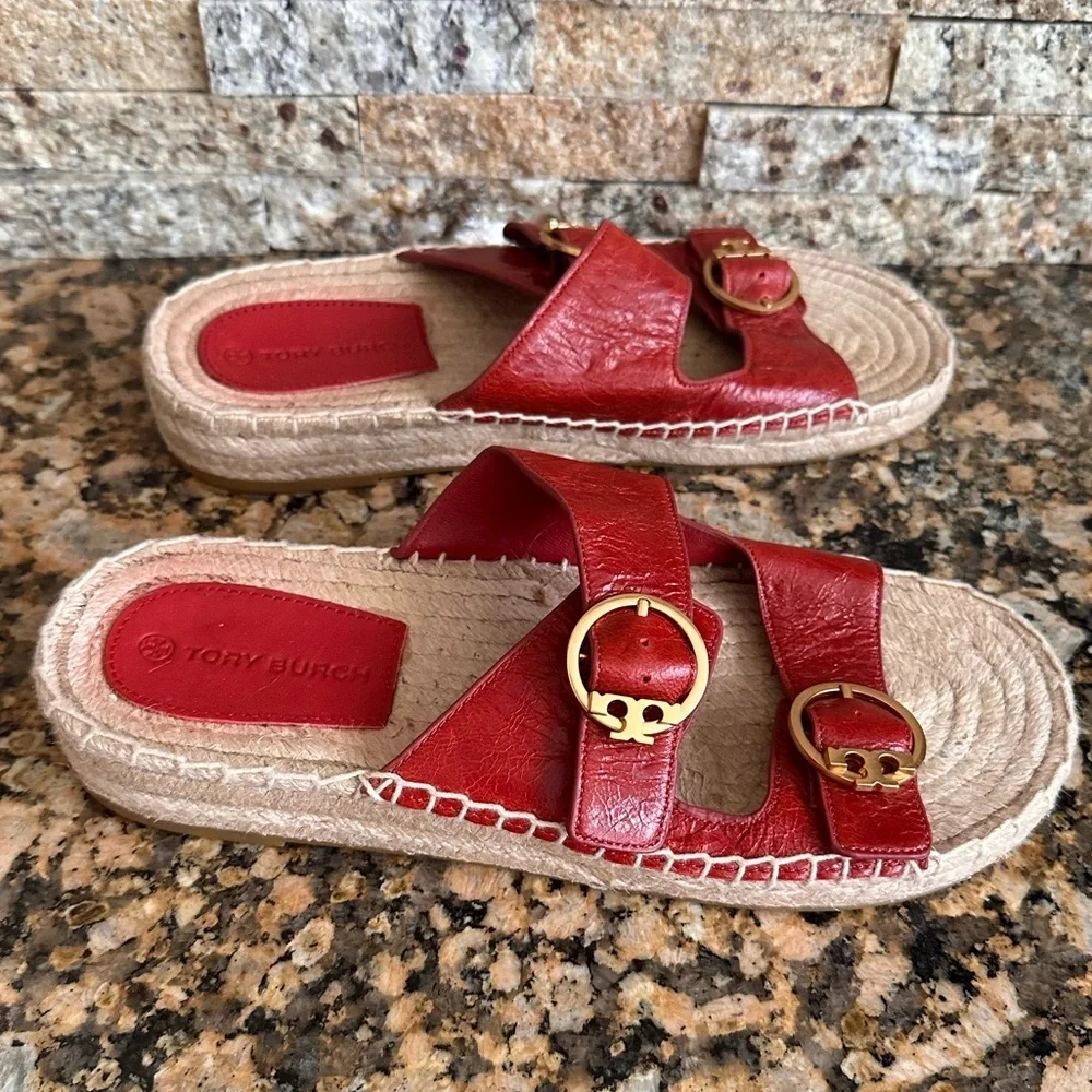 Tory Burch- Selby two Band Espadrille Slides